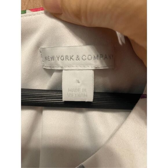 NYCO size 8 floral dress white pink purple New York & company floral summer - Picture 4 of 7